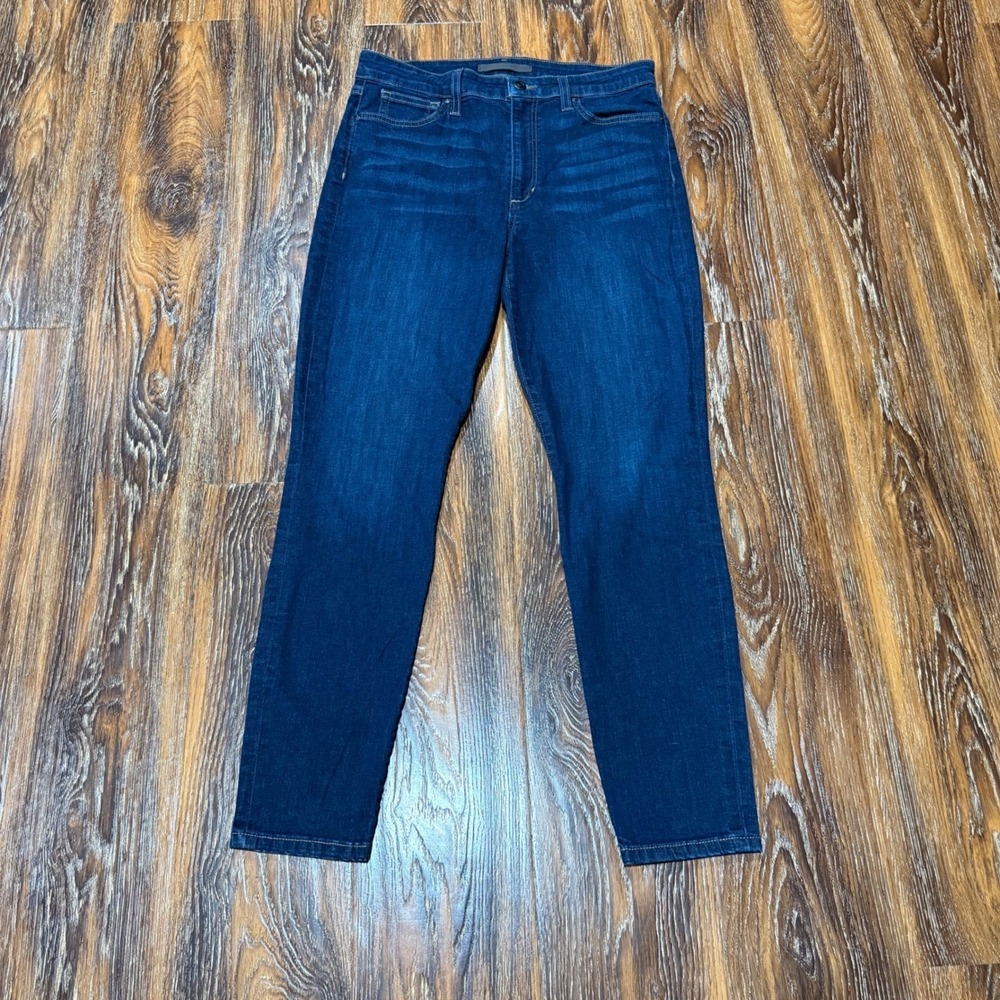 Joe's Jeans High Rise Dark Blue Straight Leg Jeans